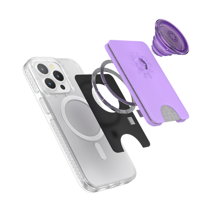PopWallet MagSafe Lavender Colored Phone Grip and Wallet by PopSockets